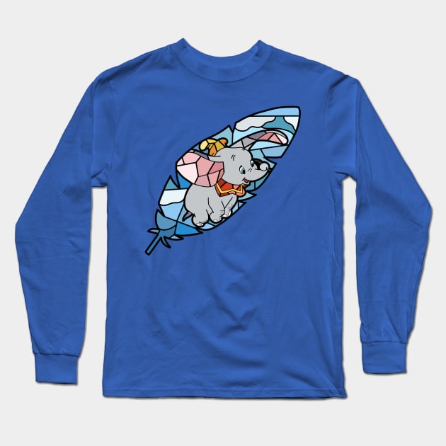 Flying Elephant Long Sleeve T-Shirt by Ginny Heart Lab